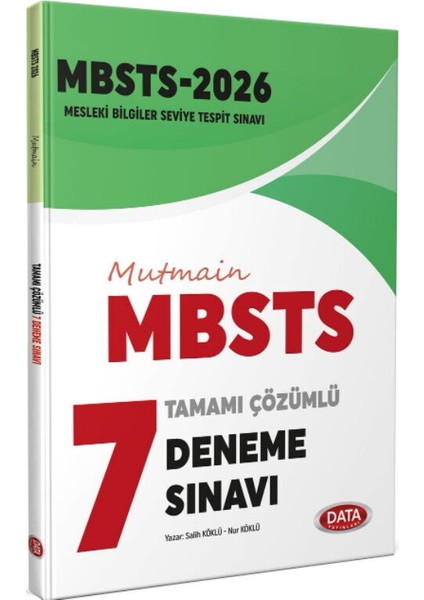 2026 Mbsts Mütmain Tamamı Çözümlü 7 Deneme Sınavı