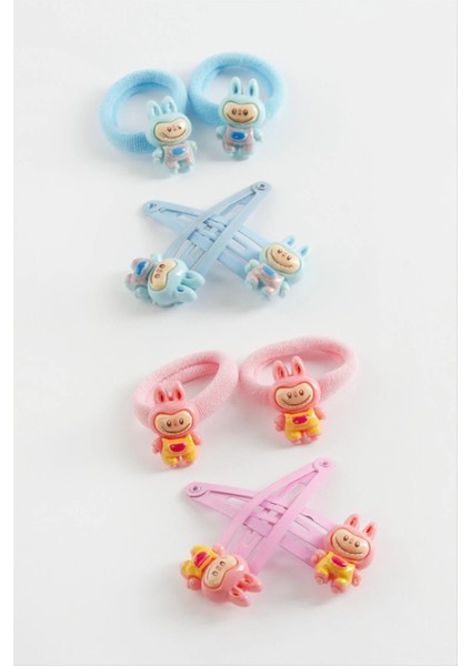 Labubu Pens Lastikli Toka 4 Adet