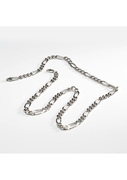 200 Mikron Rodyum Figaro Gümüş Zincir fırsatları