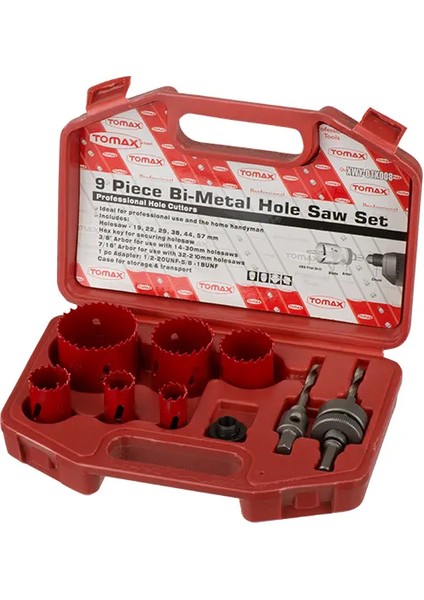 Tomax Bi-Metal Panç Takımı - 13`lü Set (19-64 Mm), Ahşap Için, Çantalı