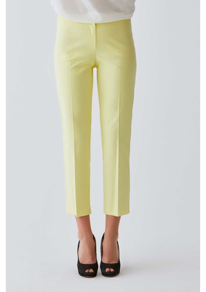 Düz Paça Kadın Pantolon Sarı Y1912114_009