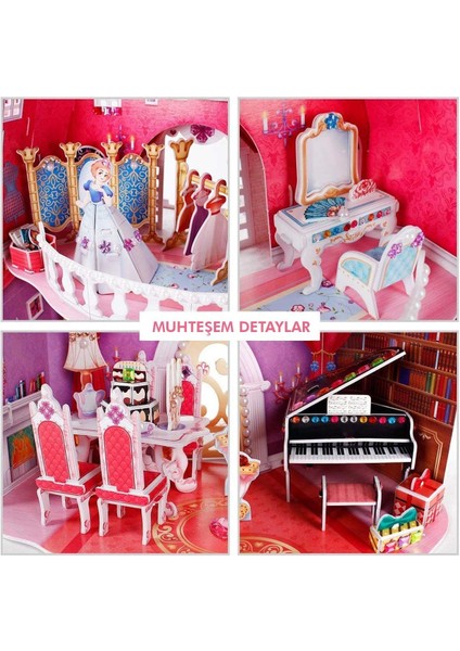 Cubicfun Prenses Doğumgünü Şatosu 3D Puzzle - CUB/E1622H fırsatları