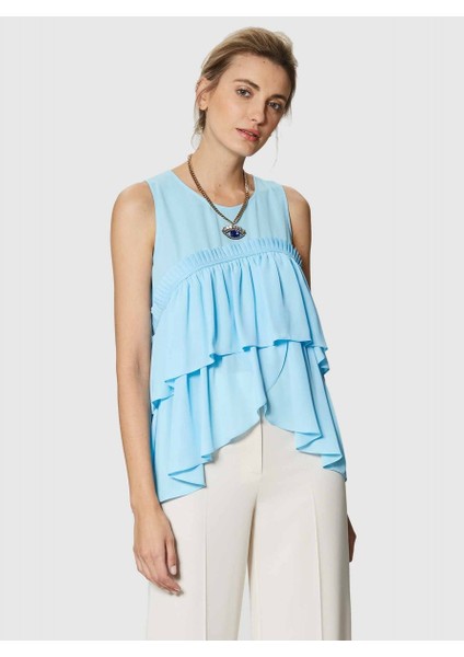 Fırfırlı Bluz Mavi Y9913003_036 fiyatları