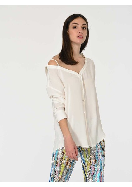 Omuz Detaylı Bluz Krem Y1913071_047