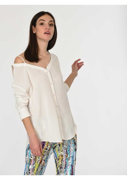 Omuz Detaylı Bluz Krem Y1913071_047 fiyatları