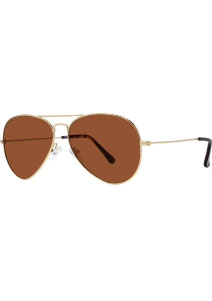 Polarize Pilot Güneş Gözlüğü Raptor 105 Medium Altın Gözlük