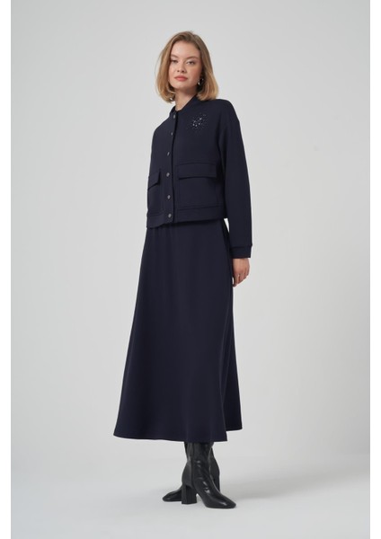 1015 Yıldız Boncuk Işlemeli Çıtçıtlı Ceket Etek Takım fiyatları