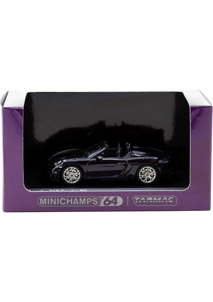 Tarmac Works x Minichamps 1/64 Porsche 718 Spyder Rs Viola Metallic modelleri