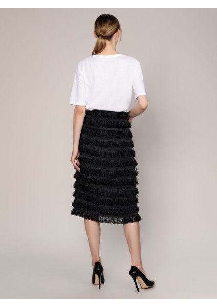 Püskül Detaylı Midi Etek Siyah K1915040_001 modelleri