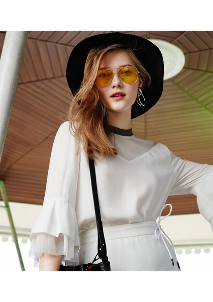 Unisex Gold Metal Çerçeveli Damla Gözlük (Kutulu) fiyatları