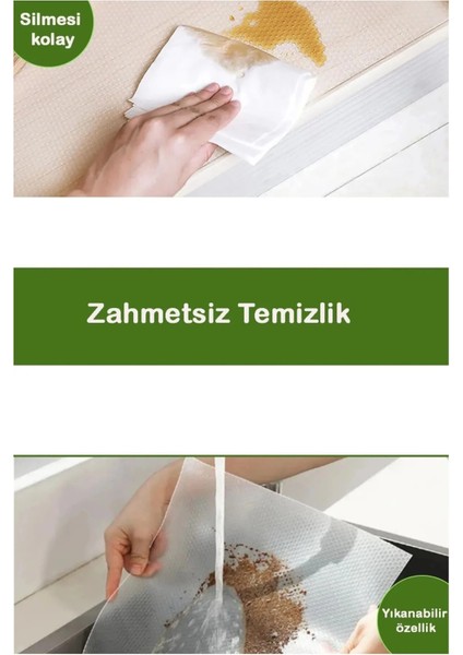 Mutfak Kaydırmaz Şeffaf Raflık Kaymaz Dolap Içi Çekmece Örtüsü Pvc 45X300 cm Koruyucu Eva Kalın