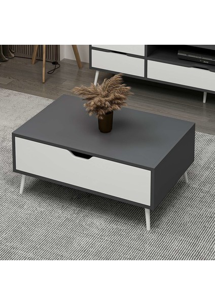 Elina Ayaklı Orta Sehpa - Antrasit/beyaz fiyatları