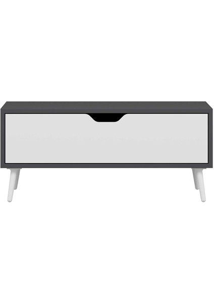 Elina Ayaklı Orta Sehpa - Antrasit/beyaz