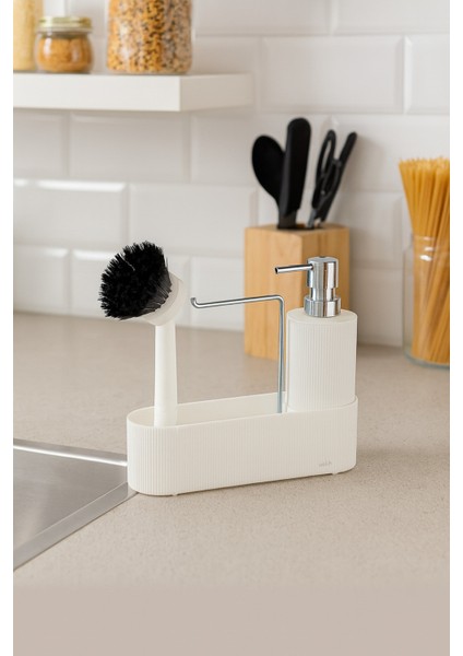 Mutfak Tezgahı Düzenleyici Set – Sıvı Sabunluk ve Bulaşık Fırçası Aparatlı DC-6776 modelleri