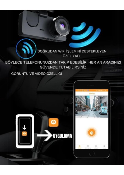 Üç Kameralı Wi‑fi Araç Içi Kamera – Gps Takip & G-Sensor Özellikli Güvenlik Çözümü indirimleri