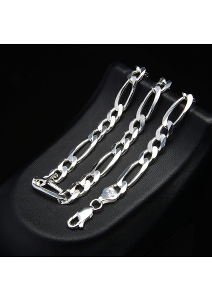 200 Mikron Figaro Gümüş Zincir