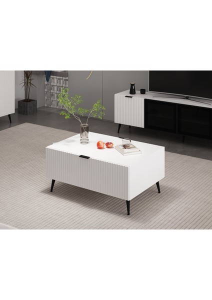 Kale Orta Sehpa Plus Beyaz/beyaz