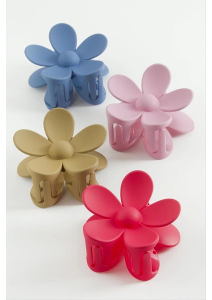 Çiçek Renkli Mandal Toka 7 cm