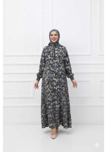 Tek Parça Başörtülü Şal Desen ve Fermuarlı Kadın Namaz Elbisesi Sabahlık fiyatları