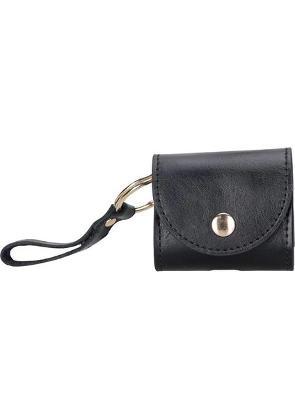 Apple Airpods 3.nesil Uyumlu Deri Kılıf Mai Snap Rst1 Siyah