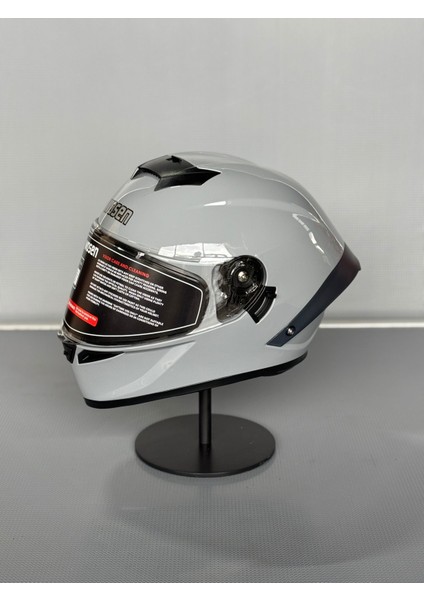 WS-602 Güneş Gözlüklü Full Face Kask (Şeffaf Vizörlü) Cement Grey (602) fiyatları