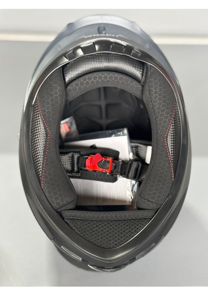 WS-602 Güneş Gözlüklü Full Face Kask (Şeffaf Vizörlü) Cement Grey (602)