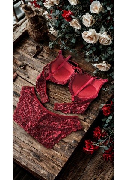 Kadın Dolgulu Destekli Balenli Sütyen Külot Takım modelleri