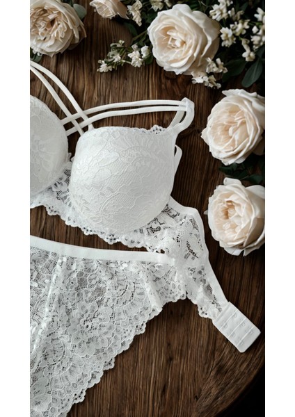 Kadın Dolgulu Destekli Balenli Sütyen Külot Takım modelleri