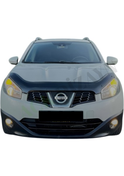 Nissan Qashqai 2007-2014 Araca Özel Kaput Rüzgarlığı A+ Pianoblack (4mm)