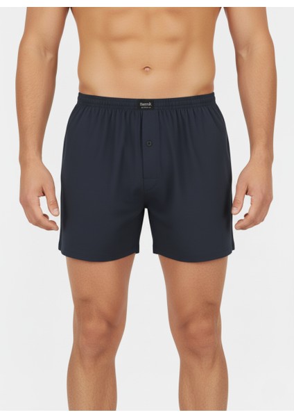 Boxer Şort %100 Pamuklu Cotton 3'lü Paket Düğmeli Rahat Model modelleri