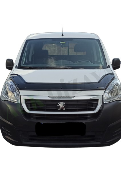 Citroen Berlingo 2009-2018 Araca Özel Kaput Rüzgarlığı A+ Pianoblack 4mm