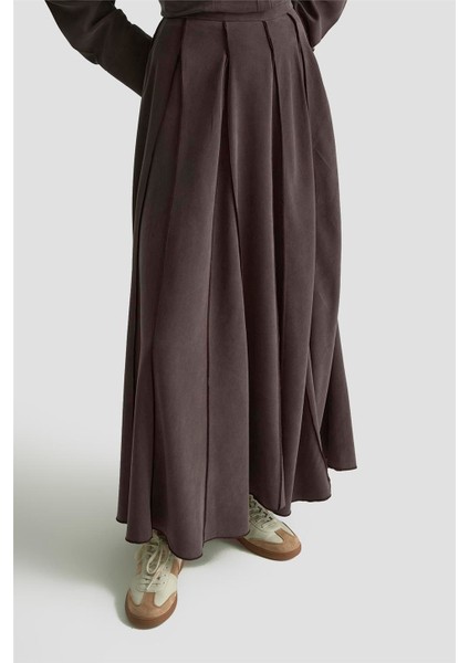 Volanlı Etek 25KD1109 Kahverengi fiyatları