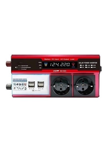 12V 2000W Modifiye Sinüs Inverter Araç ve Güneş Enerjisi Uyumlu, Çift Usb, Çift Priz ve Çakmaklık Epilons modelleri