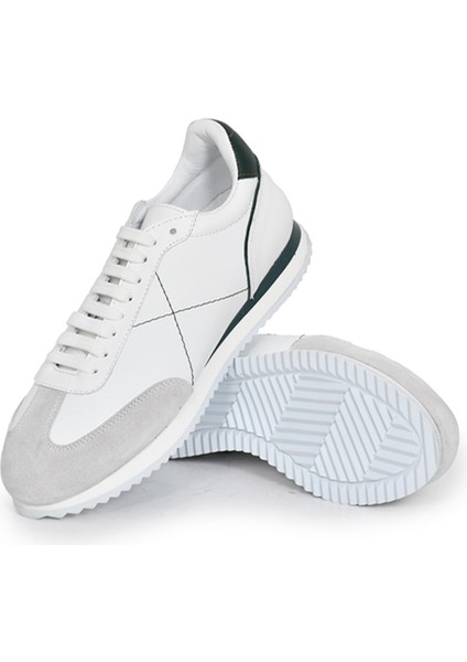 Hakiki Deri Beyaz Erkek Sneaker - Eva Taban 0804 modelleri