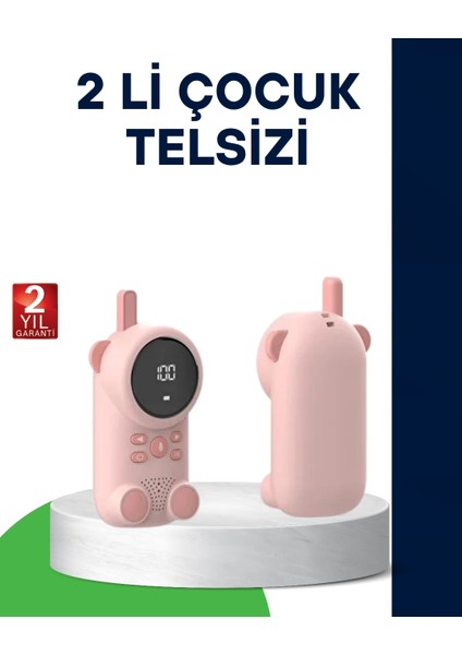 LCD Ekranlı Bebek Telsizi – Iki Yönlü Ses, Uzun Menzil, Çocuk Dostu Tasarım