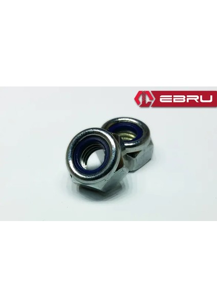 Ebru Altıköşe Fiberli Somun M8 - 10 Adet