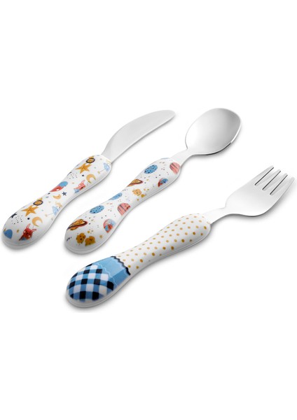 Galaksi 3 Parça Çocuk Çatal Kaşık Bıçak Seti fiyatları