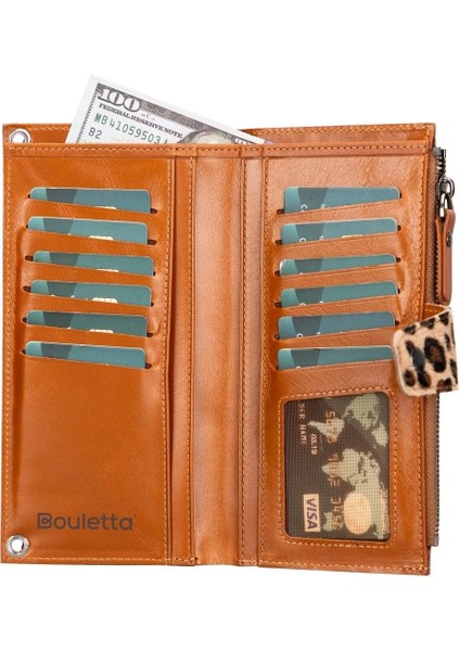 Lozan Strap 6.5 Inch Uyumlu Deri Kartlıklı Kılıf Leo1 Leopar modelleri