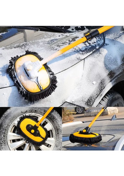 Teleskopik Katlanır Araba Yıkama Fırçası Temizlik Fırçası Mikrofiber Çizilmeyen Kumaş fırsatları