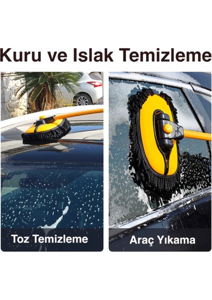 Teleskopik Katlanır Araba Yıkama Fırçası Temizlik Fırçası Mikrofiber Çizilmeyen Kumaş indirimleri