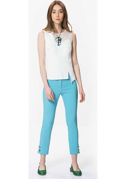 Paça Detaylı Pantolon Mavi Y9912013_036