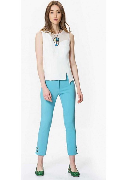 Paça Detaylı Pantolon Mavi Y9912013_036 fırsatları