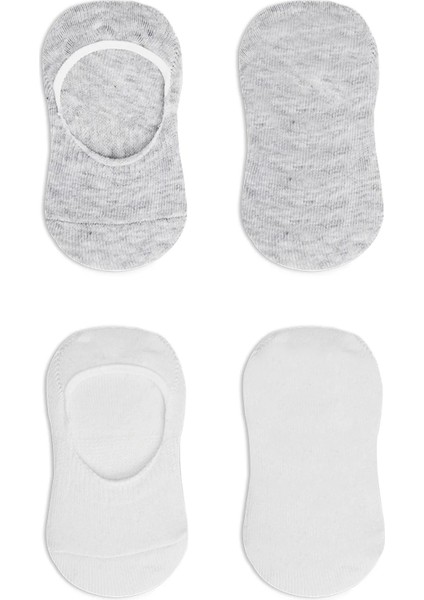 Bistyle 2'li Penye Babet Silikonlu Basic Çorap 30104 Gri Beyaz fırsatları