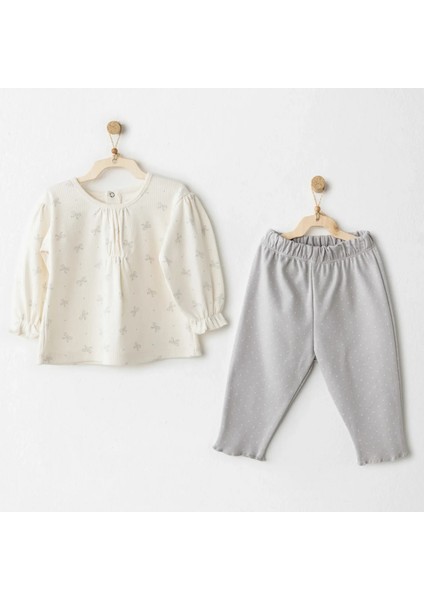 Andywawa AC26253 Baby Bow Bliss 2'li Takım Ekru