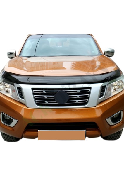 Nissan Navara 2014-2020 Araca Özel Kaput Rüzgarlığı A+ Pianoblack (4mm) Kalın