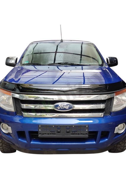 Ford Ranger 2012-2015 Araca Özel Kaput Rüzgarlığı A+ Pianoblack (4mm)