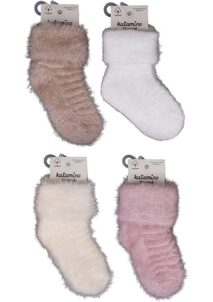 Katamino Alyosa Kız Bebek Havlu Soket Çorap 450911 Asorti