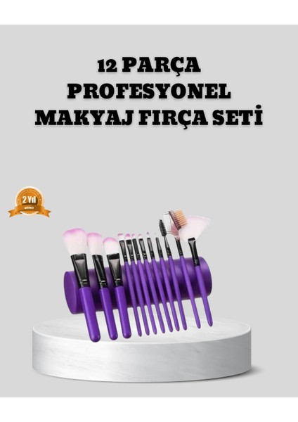 12 Parça Makyaj Fırça Seti – Profesyonel ve Günlük Kullanıma Uygun