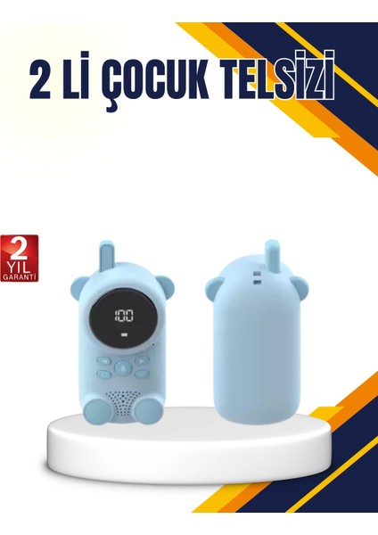 Çocuk ve Bebek Telsizi – 22 Kanal, Vox Modu, USB Şarjlı, Renkli Ekran