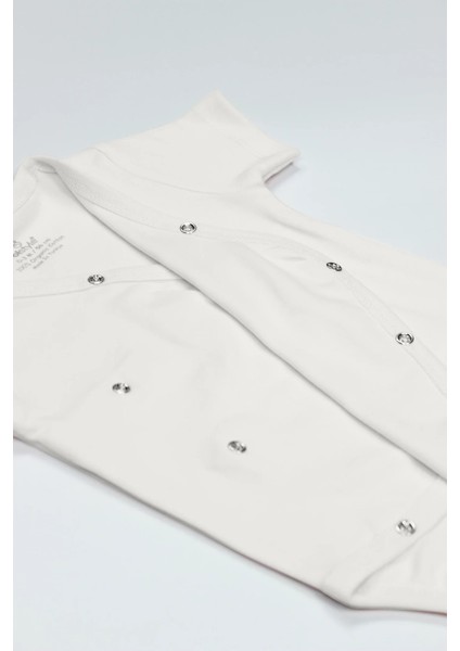 Bistyle Organik Natural Basic Style Kruvaze Yarım Kol Body BS17101 Ekru fırsatları